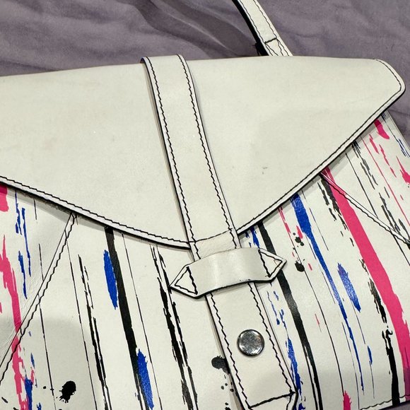 IIIBECA by JOY GRYSON CROSSBODY - WHITE PATTERN BLUE/PINK SILM LEATHER (2014) - Picture 1 of 9